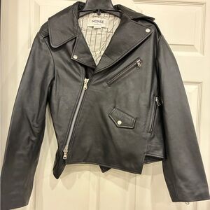 MONSE Black and White Striped Jacket